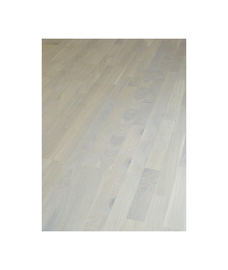 Parkett 3-stav basic ek pearl Vit mattlack 14mm