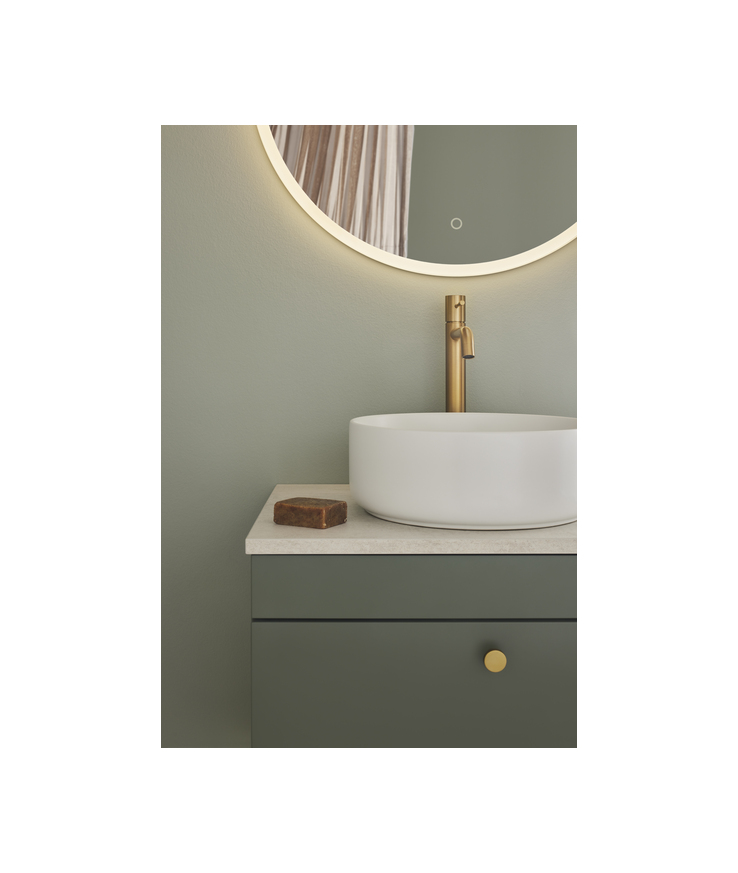 Kommod haze 1 låda 600 grön m Bänkskiva+handfat