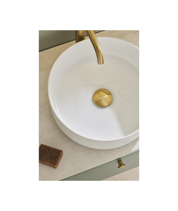 Kommod haze 1 låda 600 grön m Bänkskiva+handfat