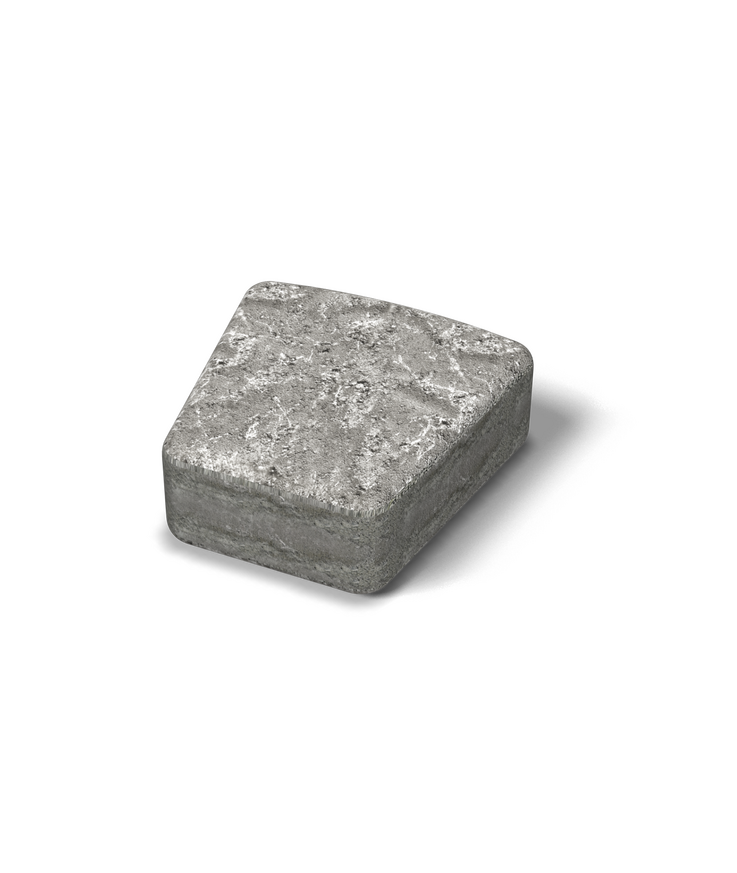 Marksten troja antik cirkelste Grå f 140x140/95x50mm