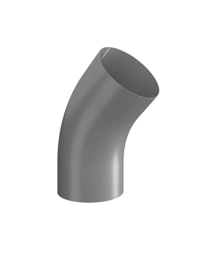 Stuprörsböj bk konisk Antracitmetallic 044 45gr 87mm