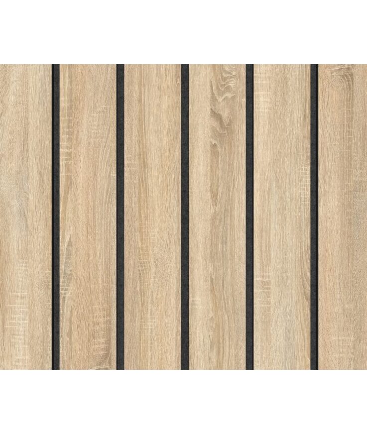 Akustikpanel klassisk plank Ljus ek sv filt 2780x615x20