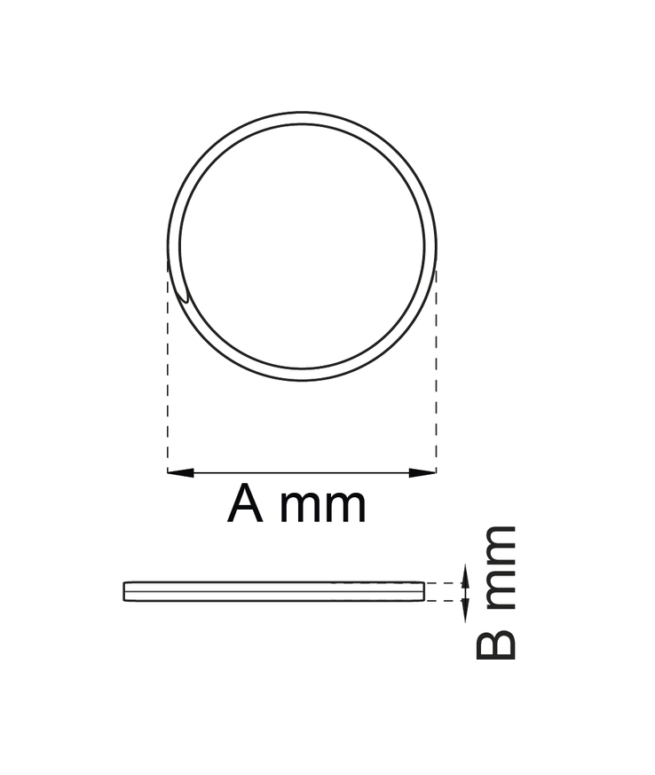 Nyckelring 1269 nickel d20mm