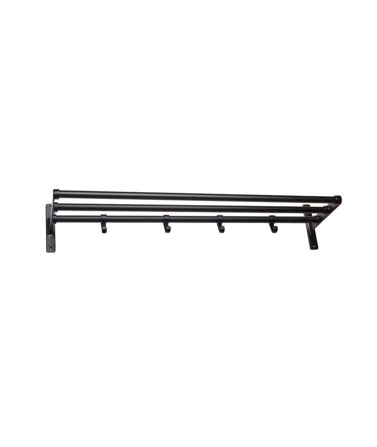 Hatthylla elegant svart/svart 100cm