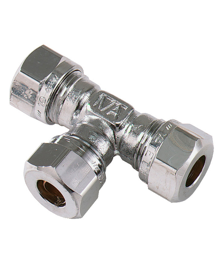 Kopparrörs-t-rör vatette fkr 15mm