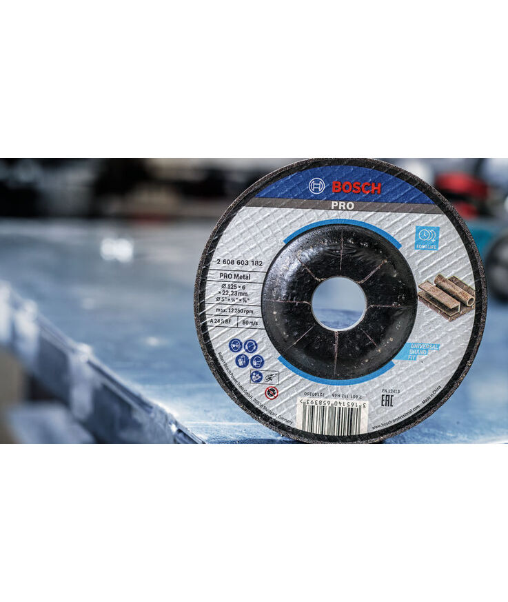 Slipskiva metall 125x6mm bosch