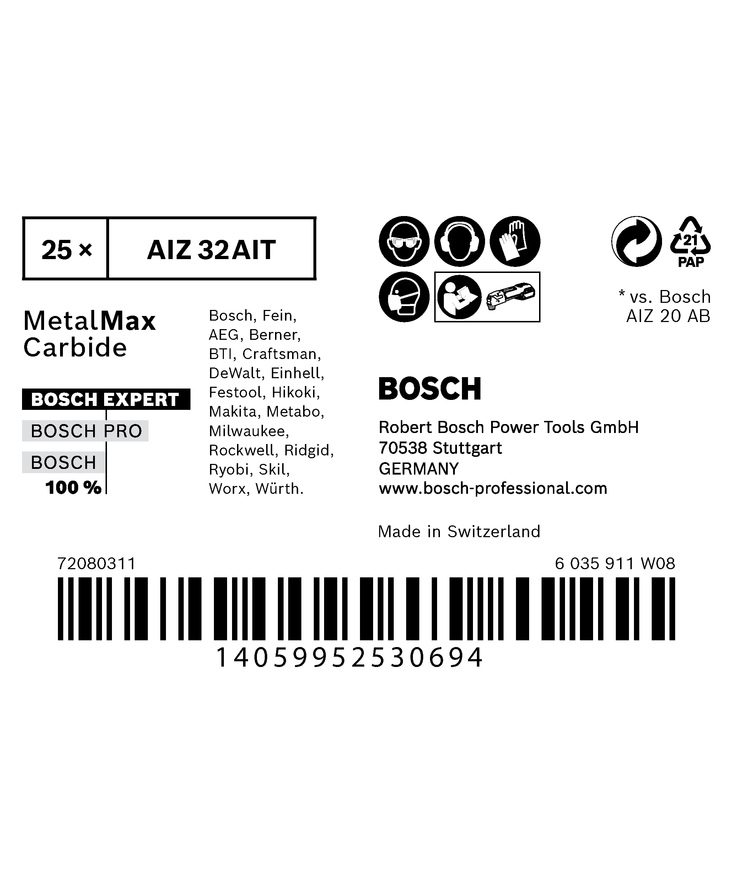 Sågblad sl aiz32ait metalmax Exp bulk