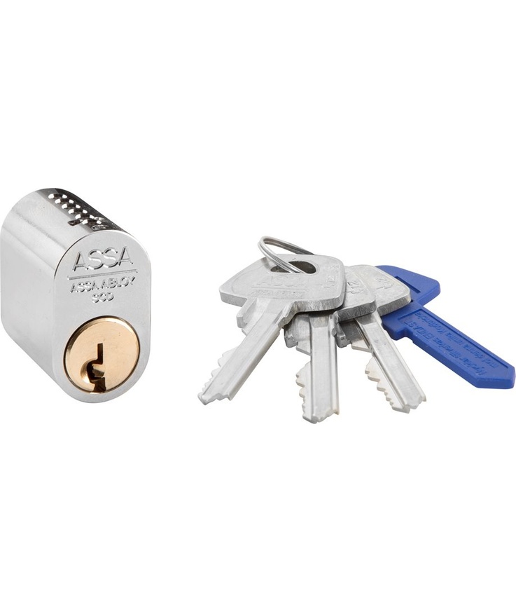 Cylinder 1201 assa abloy 3st Nycklar nickel