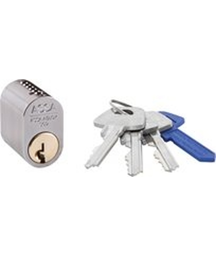 Cylinder 1201 assa abloy 3st Nycklar mattkrom