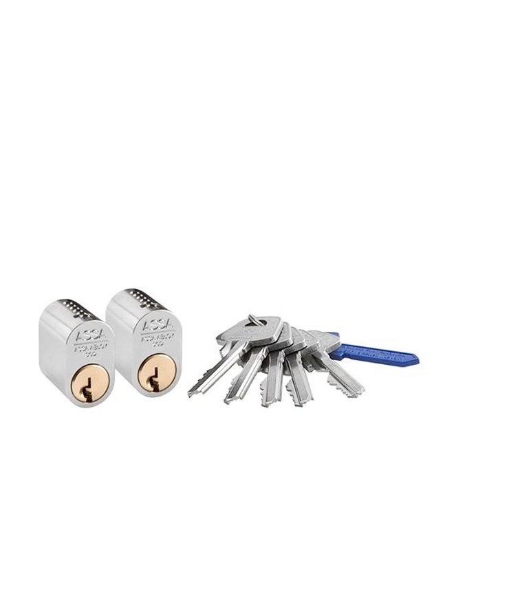 Cylinder 1201 assa abloy 2st Ll 5st nycklar nickel