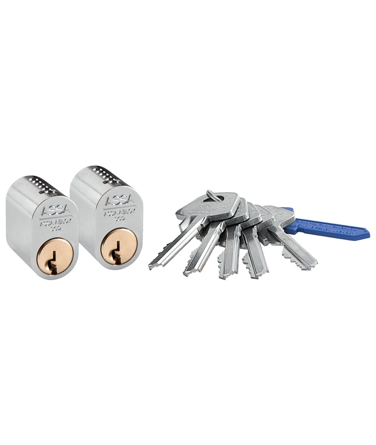 Cylinder 1201 assa abloy 2st Ll 5st nycklar nickel