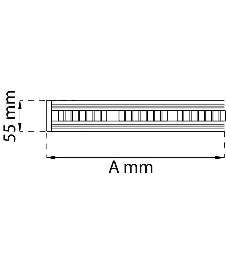 Skena med redskapshållare 50cm