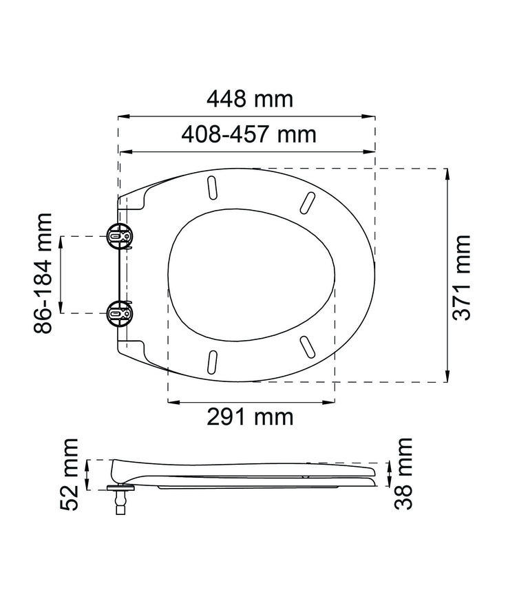 Toalettsits luxury vit Cc86-184mm